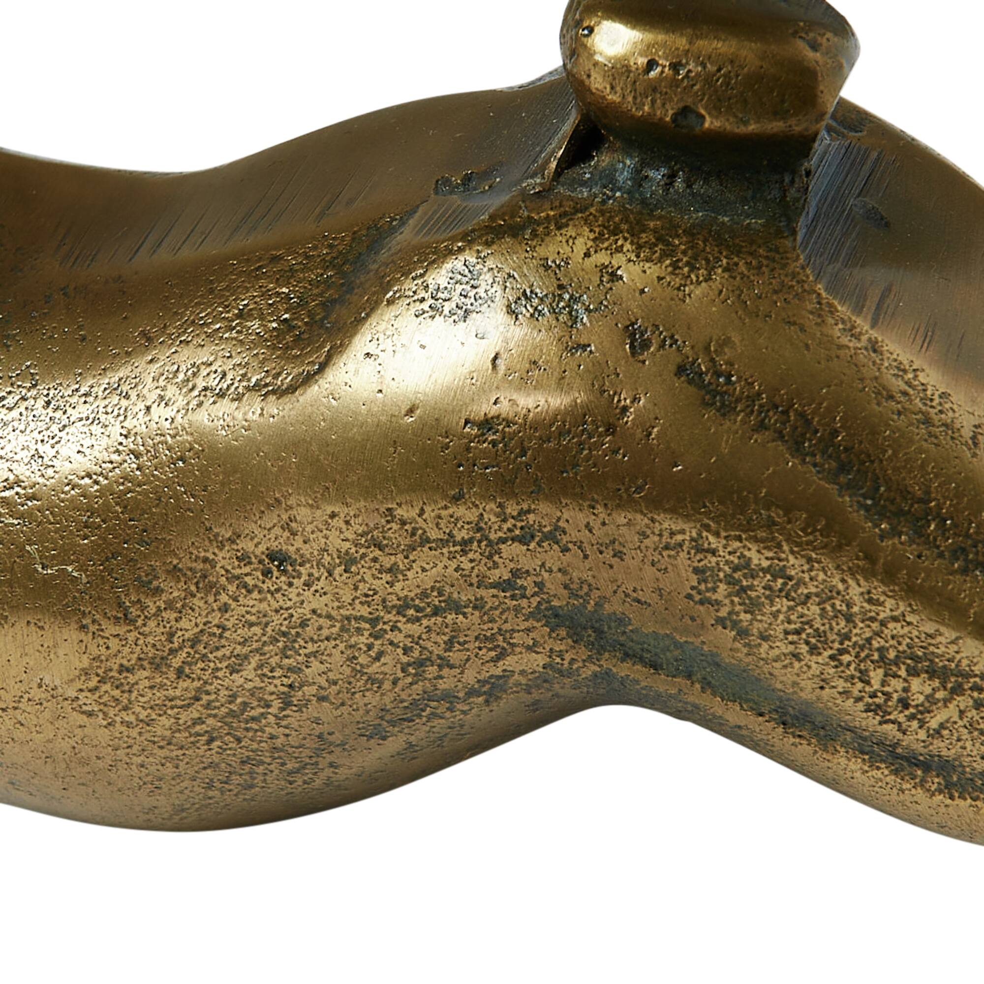 Hello Honey® 11" Antique Brass Decorative Embossed Aluminum Rabbit